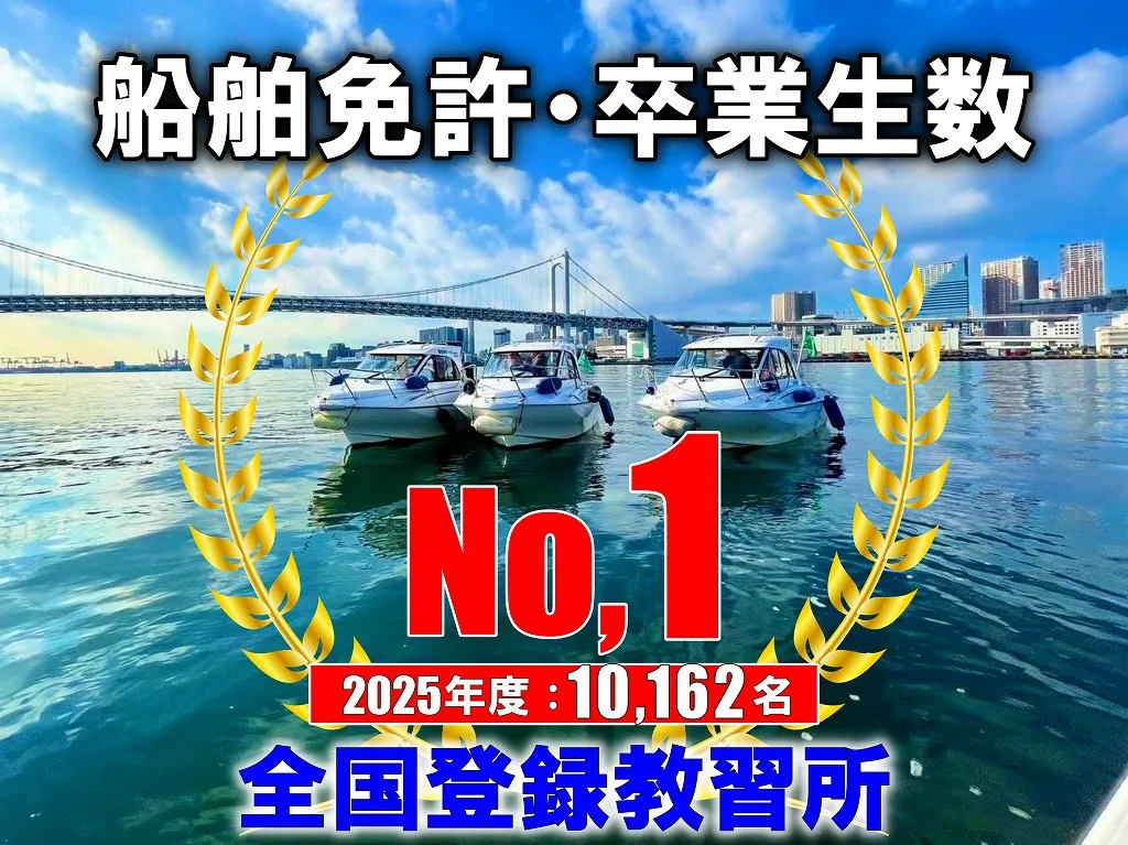 船舶免許　ジェットスキー免許　マリンライセンスロイヤル　卒業生数　全国１位